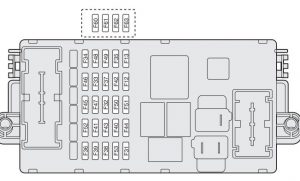 Diagrama de la caja de fusibles del salpicadero del Alfa Romeo 147 FL.