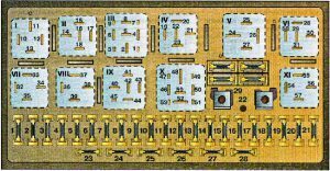 Diagrama detallado de fusibles para el Audi 90 B3 (1986-1991).