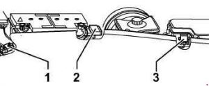 Diagrama del fusible en la cámara de expansión del Audi S6 C5 (1997-2005).