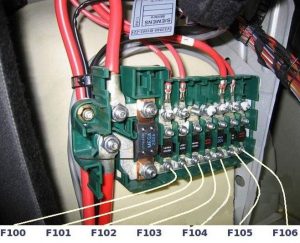 Diagrama de la caja de fusibles 2, mostrando conexiones del teléfono.