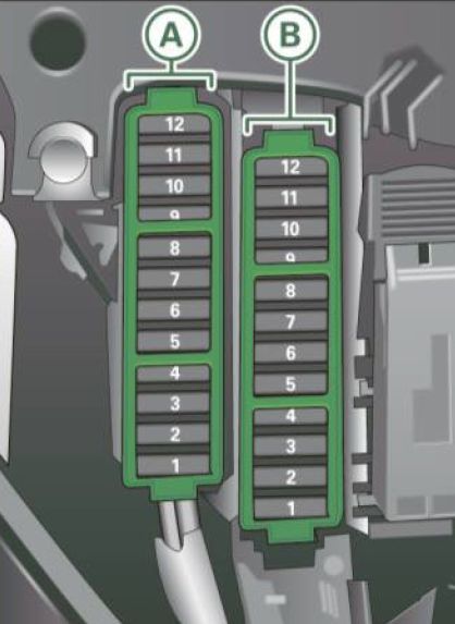 Asignación de fusibles del panel de instrumentos derecho para modelos 2010-2011.