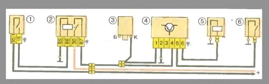 Esquema eléctrico de la segunda caja de relés del control del motor.