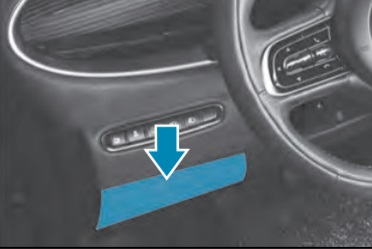 Caja de fusibles del salpicadero para modelos Fiat 500 de 2020 y 2021.