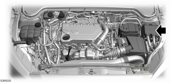 Diagrama de fusibles bajo la cubierta del compartimento del motor del Ford Fiesta.