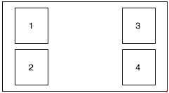 Panel de relés auxiliar para faros HID en el compartimento del motor (2008-2009).