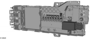 Caja de fusibles preliminar del Ford Transit 2015-2020.