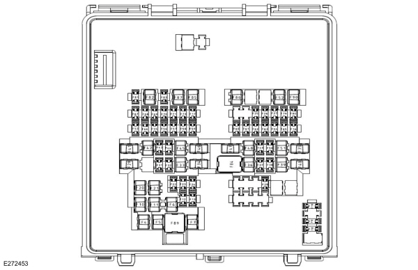 Diagrama de fusibles del reproductor de CD en vehículos Ford fabricados desde marzo 2021.