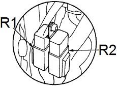 Segundo soporte de relés en el motor de Honda Accord 2.2L (1994-1997).