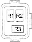 Esquema de la caja de fusibles de relés n.º 2 del compartimento del motor.