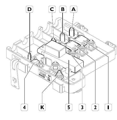 Diagrama de la unidad de control CBA1 con alimentación de 24-12V.