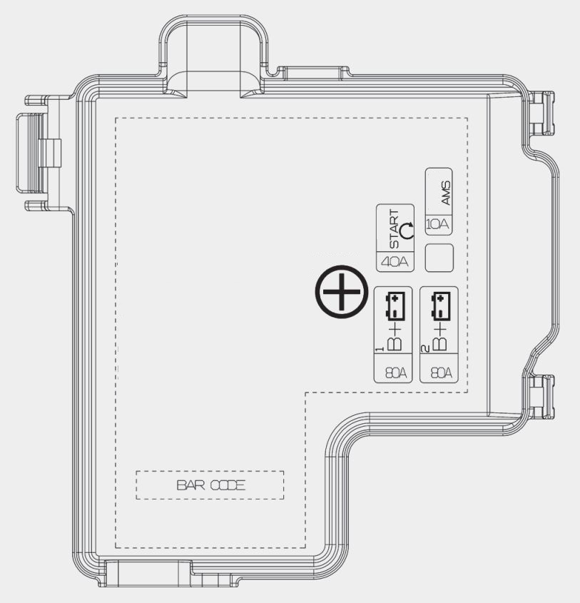 Cubierta de los terminales de la batería para espejos exteriores.