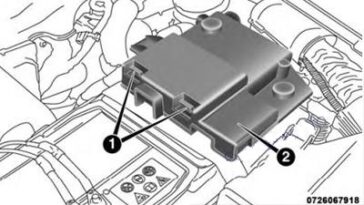 Detalle de la cubierta del fusible de la batería en el Jeep Compass MP/552.