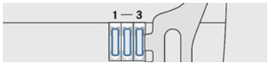 Diagrama de fusibles y relés en la parte trasera del compartimento del motor del Vito.