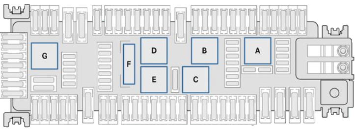 Esquema de relés del soporte S6-29 en el Mercedes-Benz Vito III W447.