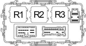 Ubicación del fusible del módulo de control de la transmisión (TCM) en la caja.