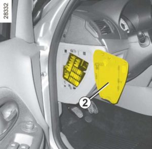Unidad de control del habitáculo ubicada detrás del salpicadero.