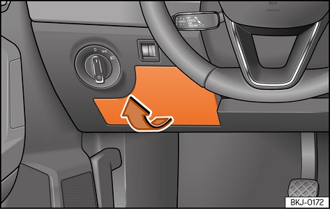 Fusible 4 del encendedor de cigarrillos en la caja del habitáculo del Seat Ibiza.