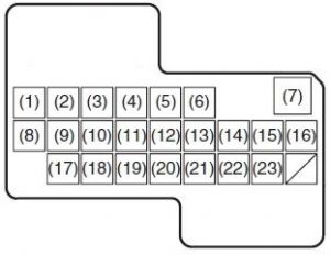 Diagrama de la luz de cortesía en el Suzuki SX4 Sedán.