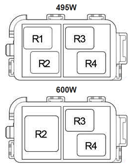 Caja de fusibles para el sistema de calefacción de combustible.
