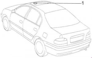 Diagrama de fusibles específico para el modelo sedán del Toyota Avensis.