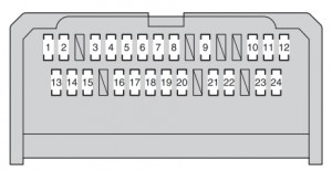 Caja de fusibles del salpicadero (tipo A) del Toyota Corolla 2012-2016.