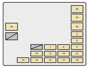 Diagrama del compartimento del motor del Prius XW10 con componentes clave.