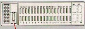 Ubicación del fusible del encendedor de cigarrillos en la caja principal.