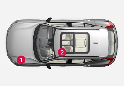 Diagrama completo de la caja de fusibles del Volvo XC40.